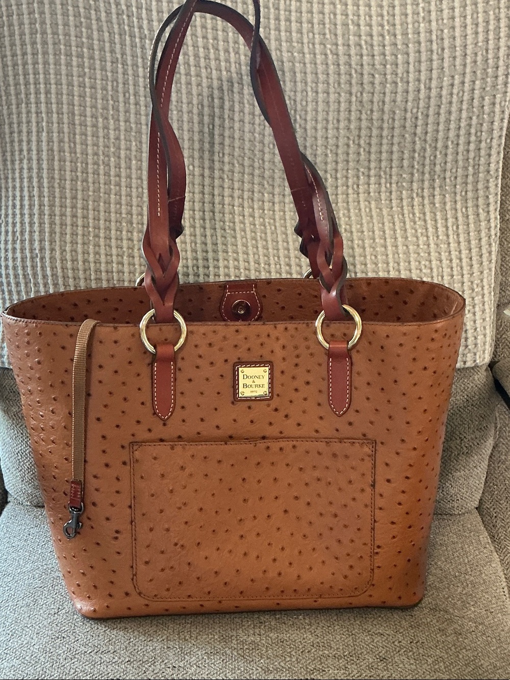 Dooney & Bourke Ostrich Tammy Tote Bag - Excellent Condition